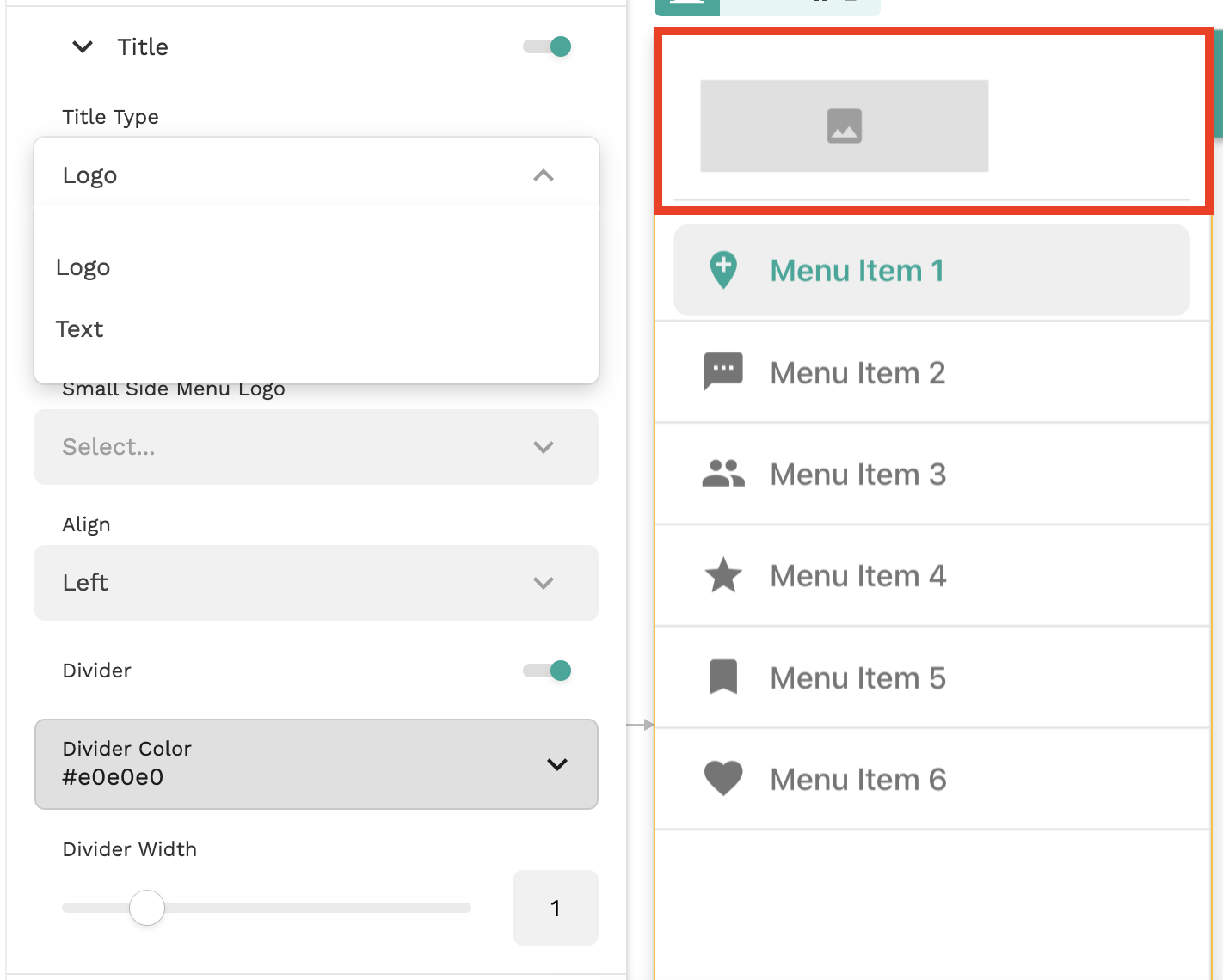 タイトルタイプ サイドナビゲーション