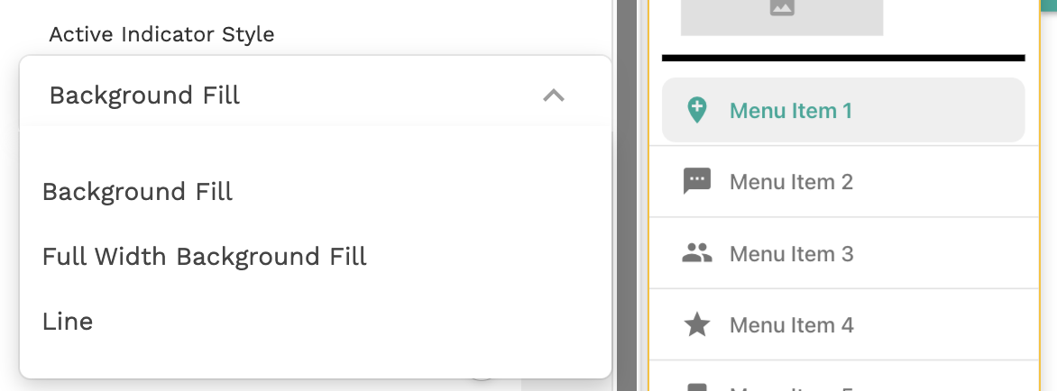 背景塗りつぶし サイドナビゲーション