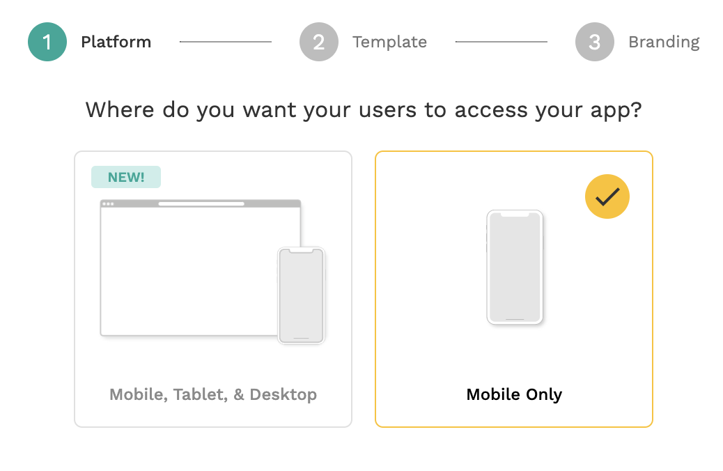 Adaloアプリケーションレイアウトの選択
